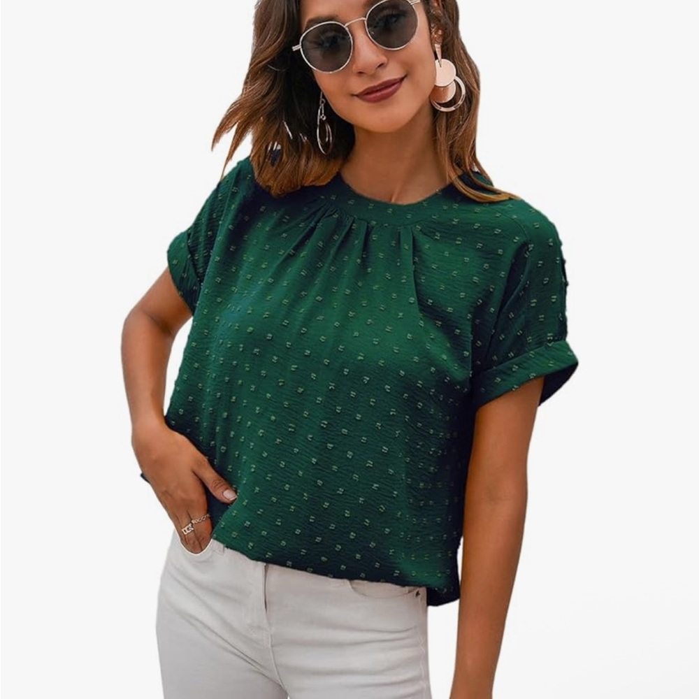 Chic Forest Green Blouse for Women